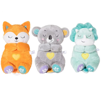 Peluche apaisante Ours Bébé avec Musique Respirante et Effets Lumineux, Super Douce en Maille, Cadeau d'Anniversaire, Lavable, Aide au Sommeil pour Nouveau-né, Multi-usages