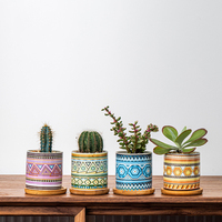 Pot de fleur succulent en céramique de style nordique simple jardinière européenne créative pour la maison artisanat