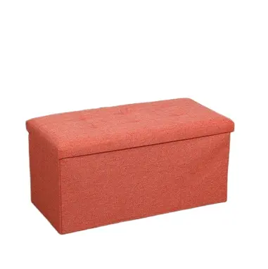 Home Shoe Changing Stool, Recessed Style New Solid Linen Folding Storage Stool, Multifunctional Japanese Storage Stool