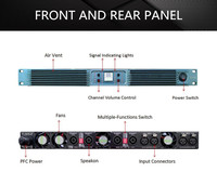 Amplificateur de puissance audio numérique Morin 4 canaux 1U Classe D K-416 1600W X4 Matériel en alliage 20Hz-20kHz