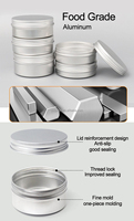 Boîte de rangement cosmétique ronde avec logo personnalisé, bocal en aluminium de qualité alimentaire avec couvercle à vis, emballage cadeau imprimé avec image