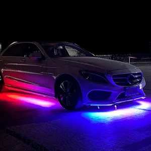 Car Underglow Led Strip Light Kit RGB Chasing APP/Remote Control Underbody Strip Lights