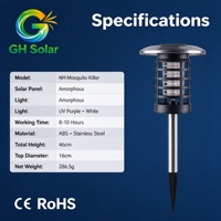 Fabricant en gros direct, haute qualité, panneau solaire étanche IP65 de 16 cm, piège à moustiques solaire pour jardin