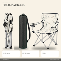 Chaise de plage pliable en gros avec porte-gobelet latéral et logo et motif personnalisés pour le camping nocturne en plein air
