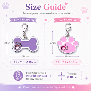 Zinc Alloy Casting Anti-Lost Pet Nameplate Rhinestone Bone Paw <b>ID</b> <b>Tags</b> Engravable Dog Name <b>Tag</b> Lobster Clasp Charms - Product Image 3
