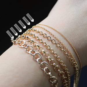 C174 Vòng Kim Loại Nhiều Kích Cỡ Vòng Cổ Tự Làm Vòng Tay Phụ Kiện Làm Trang Sức, 3 Mét/lô - Product Image 2