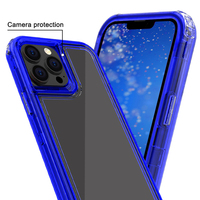 3 in 1 kristal şeffaf telefon kılıfı için iPhone13 14 12 11 Pro Max Mini XS XR X 7 8 artı şeffaf telefon kapak zırh geri kılıfları