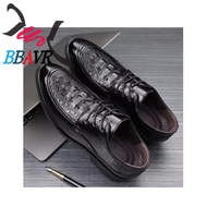 Nouvelles chaussures de soirée automne/hiver pour hommes, sans lacets, respirantes, antidérapantes, en cuir de vache véritable, élégantes
