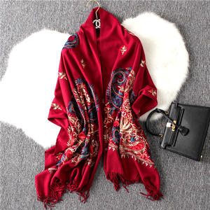 ผ้าคลุมไหล่ขนาดใหญ่สไตล์<span class=keywords><strong>เนปาล</strong></span>ใหม่ผ้าพันคอแคชเมียร์ผ้าฝ้ายปักลายสีสันสดใสสไตล์<span class=keywords><strong>เนปาล</strong></span>450 - Product Image 4