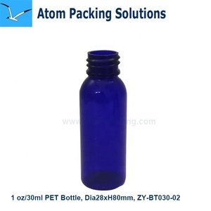 Sıvı yağ ilaç kozmetik için mavi 30ml <span class=keywords><strong>PET</strong></span> plastik şişe yüz temizleyici PP de mevcut şampuan için 10ml 100ml boyutları - Product Image 2