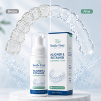 Mousse Nettoyante Blanchissante Smile Find pour Prothèses Dentaires, Nettoyant pour Appareils Orthodontiques et Gouttières