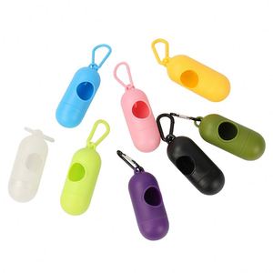 Distributeur de sacs à déjections canines en plastique vert, type capsule/pilule, boîte de rangement pour sacs à crottes de chien - Product Image 3