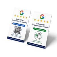 Carte de commentaires Google en italien avec NFC et code QR dynamique, cartes NFC pour les commentaires Google, PVC durable