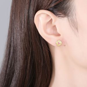 Juego de Joyería Nupcial Chapado en Oro de 18K para Mujer, Regalo de Compromiso y Aniversario, con Circonita y Esmalte, Joyería Fina - Product Image 5
