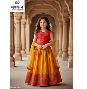 Lehenga Choli pour femme Ajmera en soie, séchage rapide, réversible, tenue de mariage et de fête moderne et traditionnelle, longueur au sol, coupe classique - Product Image 1