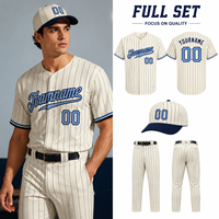 Ensemble de maillots de baseball pour entraînement sportif, vêtements de sport à boutons intégraux, uniformes de baseball et de softball personnalisés pour équipe, toucher doux