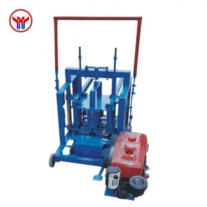 Small business machine ideas diesel engine mobile cement concrete hollow block making machine for sale