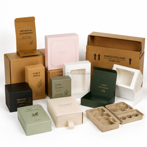 Custom Printed Kraft Paper Rigid <b>Boxes</b> Rectangle Shape Recyclable <b>Gift</b> Packaging with Ribbon Accessory for Craft Use - Product Image 2