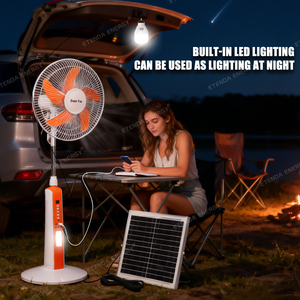 25W Brushless Solar <b>Fan</b> With Lithium Battery <b>Remote</b> <b>Control</b> Outdoor Cooling <b>Fan</b> ETD-1601F-2 Solar Monocrystalline Technolo - Product Image 3