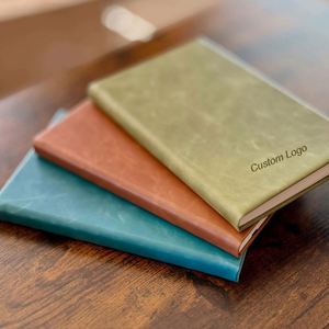 High-End Custom PU Leather Notebook A5 Personalized Inner Pages Lined <b>Journal</b> with Logo Printing - Product Image 1