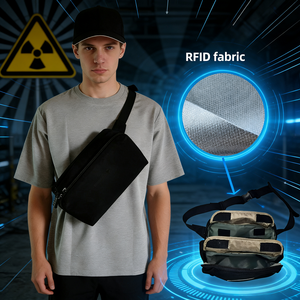 Tas Pinggang <span class=keywords><strong>Anti</strong></span> Hacking 4L dengan Pelindung Radiasi EMF 5G, Tahan Air, Ritsleting, dan Perlindungan RFID, Dilengkapi Perisai Faraday - Product Image 2