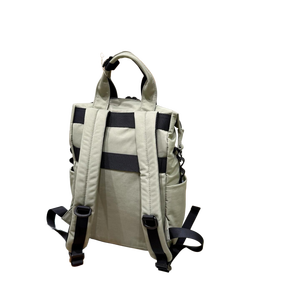 Sac <span class=keywords><strong>à</strong></span> dos classique léger en nylon hydrofuge (<span class=keywords><strong>Taupe</strong></span>/Noir) - Sac quotidien durable, élégant et polyvalent avec doublure en polyester - Product Image 2