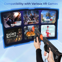 Accessoires VR 2 en 1 VR Gun Stock Magnétique avec Sling Stabilizer pour Meta Quest 3