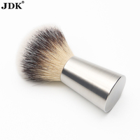 Nouveau Design 1pc En Acier Inoxydable Rasage Barbe Brosse Vegan Cheveux Barber Outils