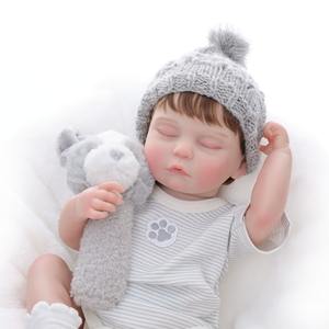 Poupées de sommeil Yeezwood 50 cm Poupée bébé reborn en silicone pleine longueur Jouet réaliste Bébé nouveau-né en silicone souple Poupée reborn en silicone pour fille - Product Image 1