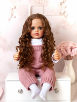 Poupée Bébé Réaliste 22 Pouces en Silicone Souple et Vinyle, Enregistrement de Conversations Multilingues, Cadeau d'Anniversaire pour Fille, Personnalisable