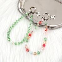Accessoire de décoration créatif pour téléphone : Pendentif en perles de cristal fait main, style luxe léger, polyvalent, pour coque de téléphone et porte-clés