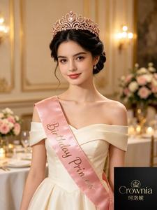 ชุดมงกุฎ<span class=keywords><strong>เจ้า</strong></span><span class=keywords><strong>หญิง</strong></span>วันเกิด พร้อมสายสะพายประดับเพชรหลากสี สำหรับตกแต่งงานวันเกิดเด็กผู้หญิง - Product Image 3
