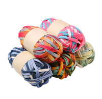 Charmkey Vente Chaude À La Main fil épais Élastique T-shirt Fil Pour Crochet À Tricoter À La Main 100% polyester Tissu fil