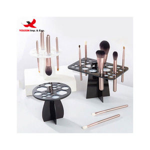 Support de présentation de pinceaux de maquillage à vente chaude, 26 trous, support de pinceaux de maquillage carré noir, présentoir de cosmétiques de beauté - Product Image 2