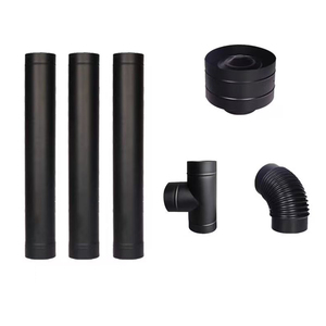 <span class=keywords><strong>Tuyau</strong></span> de cheminée droit 500 mm 1000 mm, accessoires coudés à 30 et 45 degrés, <span class=keywords><strong>tuyau</strong></span> de cheminée isolé à double paroi pour poêle - Product Image 3