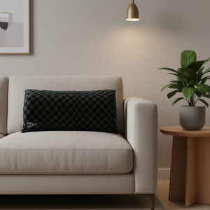 Panco Suvy หมอนอิงตกแต่งลายตารางสีเขียวเข้ม หมอนอิงผ้าสำหรับตกแต่งบ้านสไตล์โมเดิร์นสำหรับโซฟา เตียง ห้องนั่งเล่น - Product Image 2