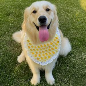 Écharpe triangulaire personnalisée en gros pour chiens, motif canard, pour petits, moyens et grands chiens, bandana mignon, 200 MOQ - Product Image 2