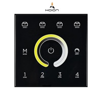 Bande LED DIM CCT 2 en 1 avec télécommande sans fil 2,4 GHz, montage mural, panneau HX-HWP86-DMX-CCT-4S, contrôleur filaire DMX512 AC90-265V