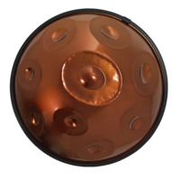 9+7 Notes Off-center C #   Annaziska Handpan en acier inoxydable 16 notes, entièrement fait main, 440Hz ou 432Hz