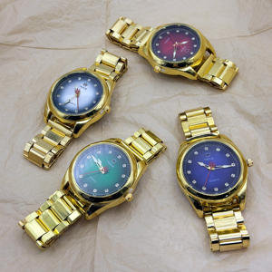 Reloj de Cuarzo de Lujo para Hombre NIAICE, con Esfera con Incrustaciones de Diamantes, Esfera Degradada, Reloj de Pulsera Casual y de Negocios - Product Image 3