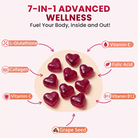 L-Glutathion Gummies Anti-Aging Stralende Huid Boost Immuniteit Versterkende Suikerarme Fruitige Snoepjes in Fles