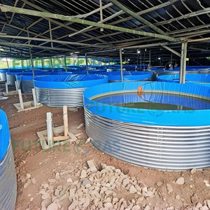 Estanques de Peces Redondos de Plástico Grandes para Tilapia, Estanques de Cultivo de Peces Circulares de <span class=keywords><strong>Lona</strong></span> para Exteriores, Tanques de Cultivo de Peces para Exteriores - Product Image 2