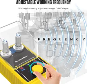 0-6000rpm Adjustable Working Frequency Automotive <strong>Ignition</strong> Coil <strong>Tester</strong> Car <strong>Spark</strong> Plug <strong>Tester</strong> Analyzer for 12V Gasoline Vehicles - Product Image 4