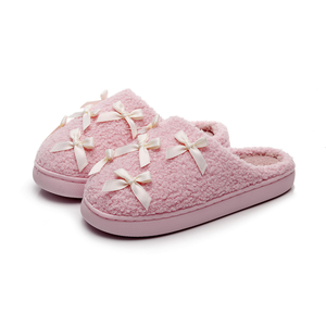 Chaussons d'hiver 2026 avec semelle intérieure en EVA et semelle extérieure en PVC, baskets en fourrure confortables à bout rond avec doublure en coton - Product Image 1