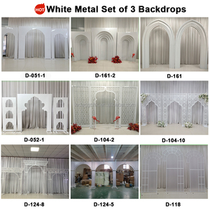 LEDA Custom Retro Luxury Gold Metal Arch Modern Custom Hollow Carving Wedding <b>Backdrop</b> <b>Stand</b> for Wedding Events - Product Image 3