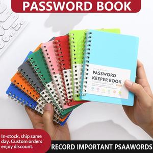 Libreta de Contraseñas A5 con Espiral y Cubierta de PP, Cuaderno de Registro de Contraseñas con Pestañas Alfabéticas para Oficina, Regalo, Registro Seguro de Ingresos - Product Image 2