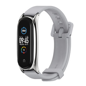 Bracelet de montre en silicone avec cadre métallique Mijobs Correa Plus pour Xiaomi Mi Band 3 4 5 6 7 - Product Image 4