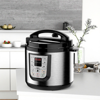 Autocuiseur électrique tout-en-1 6L 120V/220V/1000W de haute qualité avec pot intérieur en aluminium multifonctionnel et grand écran LCD