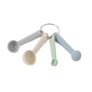 Silicone Measuring Spoon Set 4Pc With Ring For Baking And Cooking Minimalist Design Food Grade - Product Image 1