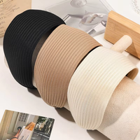 Bandeaux extra larges en tricot français, couleur unie, antidérapants, accessoires de cheveux élastiques tendance, MUJU C041, nœud papillon